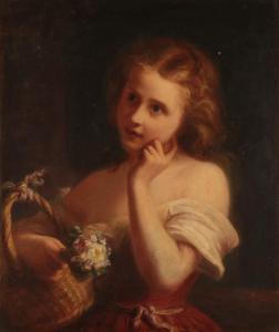 AMICONI Bernardo 1825-1879,The little flower girl,Tennant's GB 2021-09-18