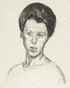 AMIET Cuno 1868-1961,Brustbild einer jungen Frau,1917,Kornfeld CH 2012-06-15