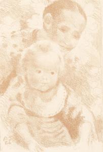 AMIET Cuno 1868-1961,La mère et l'enfant,Walker's CA 2016-10-04