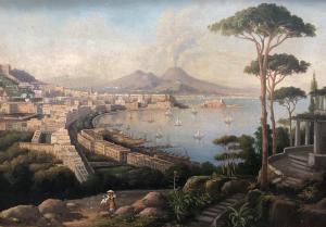 AMMIRATO Domenico 1833-1883,Veduta di Napoli,Errico casa d'aste IT 2021-04-17