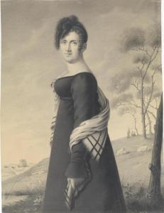 AMON Rosalia,Portrait of an elegant lady against a landscape ba,Palais Dorotheum 2013-04-24
