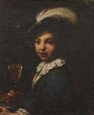 AMOROSI Antonio Mercurio 1660-1738,RITRATTI DI GIOVANI CON CAPPELLI PIUMATI,Pandolfini IT 2021-06-08