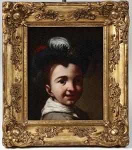 AMOROSI Antonio Mercurio 1660-1738,Ritratto di bambino con cappello piumato,Cambi IT 2024-04-17