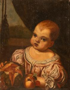 AMOROSI Antonio Mercurio 1660-1738,Ritratto di infante con natura morta e scor,Gliubich Casa d'Aste 2023-12-20