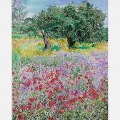 AMOROSO Jack 1930,Field of Poppies and Lavender,Gray's Auctioneers US 2017-10-25