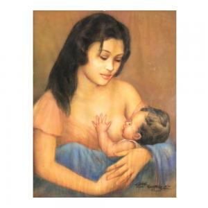 Amorsolo Cesar 1903-1998,Mother and Child,Leon Gallery PH 2023-01-21