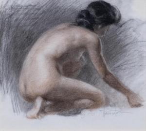 AMORSOLO Fernando Cueto 1892-1972,Nude,1921,Leon Gallery PH 2024-03-09
