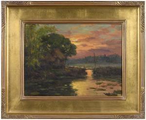 AMORSOLO PEDRO 1898-1945,Marsh Landscape with Hut,Brunk Auctions US 2021-05-18