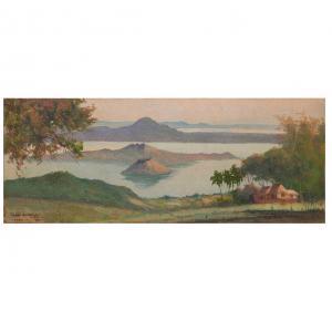 AMORSOLO PEDRO 1898-1945,Taal Lake,1957,Leon Gallery PH 2021-04-09