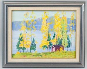 AMOS LEONARD 1903-1999,Featuring autumn landscape with bright golden leav,888auctions CA 2020-11-19