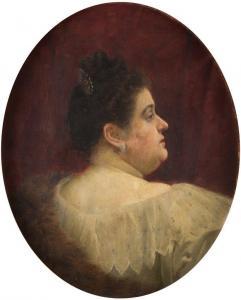AMUTIO FEDERICO 1869-1942,Retrato de dama de perfil.,Alcala ES 2020-07-08