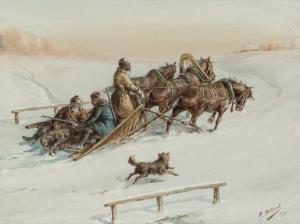 ANARSEV M,Winter Sleighing,1917,Shapiro Auctions US 2018-10-06