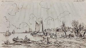 ANASTASI Auguste Paul Charles 1820-1889,Vue de Dordrecht,Beaussant-Lefèvre FR 2018-12-14