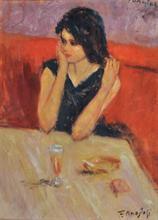 ANASTASI Franco 1887-1964,Donna al bar,Vincent Casa d'Aste IT 2017-02-16