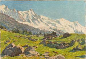 ANCELET Emile 1865-1951,Les monts enneigés,1913,Conan-Auclair FR 2024-02-20