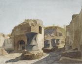 ANCELET Gabriel Auguste 1829-1895,Vue de Pompéi, avec les moulins à grain,1853,Christie's 2007-11-21