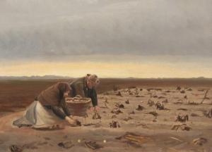 ANCHER Michael 1849-1927,A couple of farmers working in the field,Bruun Rasmussen DK 2019-01-07
