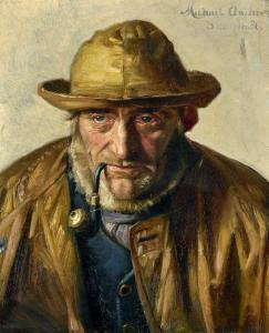 ANCHER Michael 1849-1927,A fisherman from Skagen smoking a pipe,1886,Bruun Rasmussen DK 2024-03-04