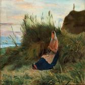 ANCHER Michael 1849-1927,Fisherman's wife in the dunes,1879,Bruun Rasmussen DK 2009-11-24