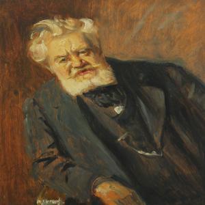 ANCHER Michael 1849-1927,Portrait of the danish author Vilhelm �stergaard,Bruun Rasmussen 2013-09-09