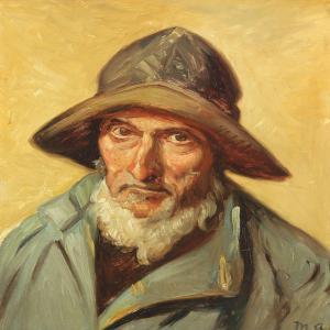 ANCHER Michael,Portrait of the fisherman Thomas Peter Larsen from,Bruun Rasmussen 2012-09-24