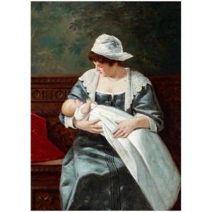 ANDERS Ernst 1845-1911,A mother's bliss,1899,Kaupp DE 2022-11-26