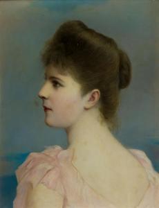 ANDERS Ernst 1845-1911,Portrait of a lady in profile, bust-length, wearin,Rosebery's GB 2024-07-09