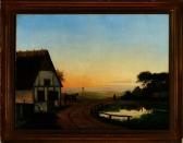 ANDERSEN A 1800-1800,Evening atmosphere by the village pond,Bruun Rasmussen DK 2007-11-19