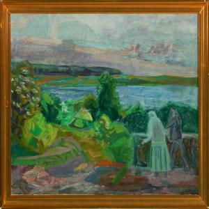 ANDERSEN Johan Vilhelm 1892-1971,Landscape with persons,1947,Bruun Rasmussen DK 2009-09-14