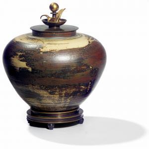 ANDERSEN Knud 1892-1966,Lid vase of stoneware decorated with sung glaze,Bruun Rasmussen 2009-10-26