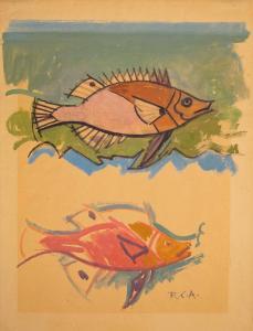 ANDERSEN Robin Christian 1890-1969,Zwei Meeresfische,1955,Palais Dorotheum AT 2023-09-01