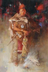 ANDERSEN Roy 1930-2019,White Wolf Pawnee,Scottsdale Art Auction US 2023-08-26