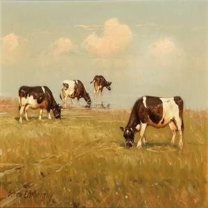 ANDERSEN Soren Edsberg 1945,Scenery with cows,Bruun Rasmussen DK 2014-04-07