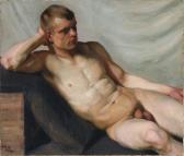 ANDERSEN Valdemar 1875-1928,A reclining male nude model,Bruun Rasmussen DK 2018-09-03