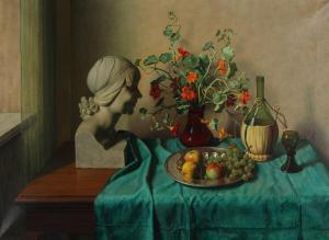 ANDERSEN Wilhelm 1867-1945,Still life with bust, flowers and fruits,Bruun Rasmussen DK 2023-01-09
