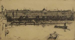 ANDERSON Alfred Charles Stanley,View of Somerset House from the Thames,1910,Sworders 2024-02-18