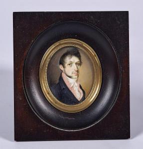 ANDERSON Anders Gustaf,portrait d\’un homme à la redingote noire et au gi,1809,Adjug'art 2019-03-19