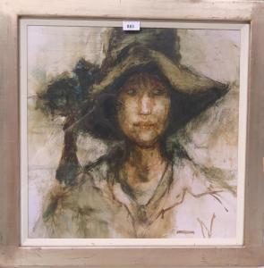 ANDERSON Anne M.A 1874-1952,LADY WITH HAT,Great Western GB 2022-08-24