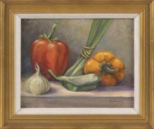 ANDERSON Anne,Still life of peppers, garlic and leeks,Eldred's US 2021-12-02
