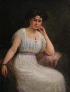 ANDERSON Charles Goldsborough 1865-1936,A portrait of a lady in white,Bonhams GB 2012-04-16