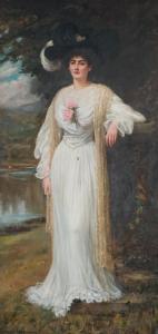 ANDERSON Charles Goldsborough 1865-1936,Portrait of a lady in a white,Bellmans Fine Art Auctioneers 2020-11-24
