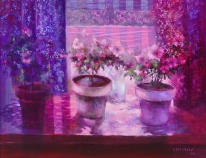 ANDERSON DAVID PHILLIP 1926-1996,Interior with Floral Still Life Element,c. 1985,Burchard 2021-09-12