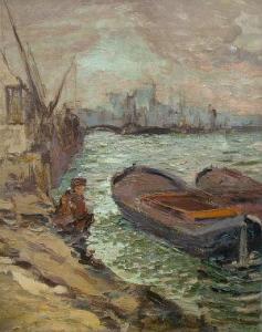ANDERSON Deane 1906-1982,The Thames at Bermondsey,Rosebery's GB 2010-03-09