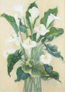 ANDERSON Dorothy Visju 1874-1960,Calla Lilies,1946,John Moran Auctioneers US 2018-10-23