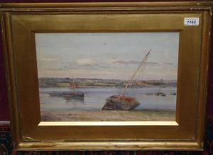 ANDERSON George Lilly,River view with moored boats,Reeman Dansie GB 2012-04-24