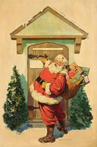 ANDERSON Harold N 1894-1973,Santa Claus heading out,Swann Galleries US 2022-12-15