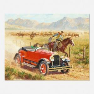 ANDERSON Harry 1906-1996,Jordan Playboy Roadster Exxon/Esso calen,1970,Rago Arts and Auction Center 2020-07-29