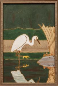ANDERSON James Mcconnell 1907-1998,Egret Hunting for Food,1984,Neal Auction Company US 2021-09-11