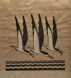 ANDERSON James Mcconnell 1907-1998,Terns in flight,1992,Treadway US 2021-02-07