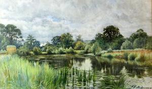 ANDERSON John Farquharson 1800-1900,Water meadow landscape,1892,Ewbank Auctions GB 2018-11-29